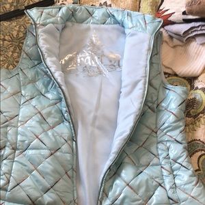 Baby blue quilted Cowgirl Up vest